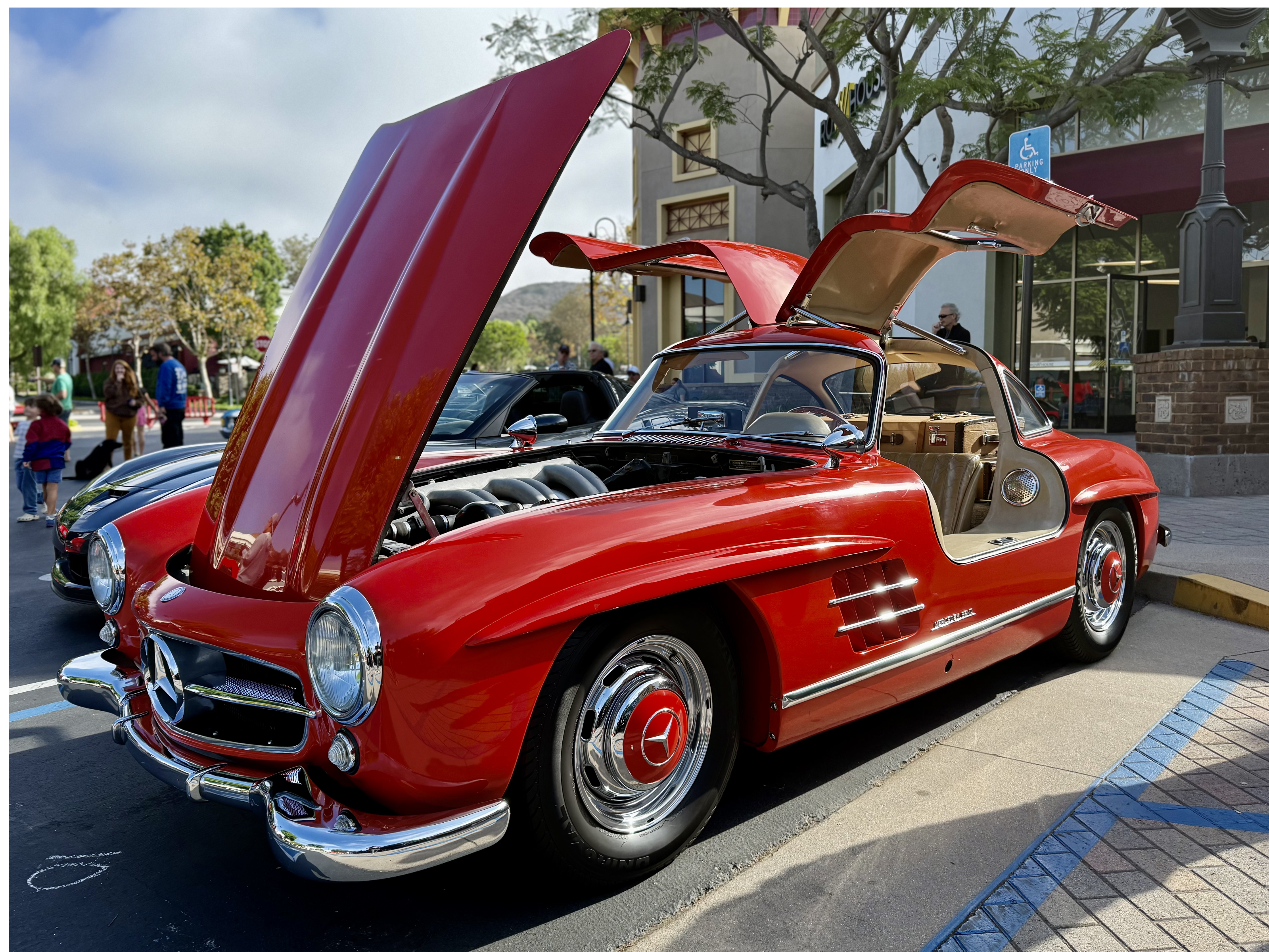 Mercedes-Benz 300 SL Gullwing at a cars and coffee meetup